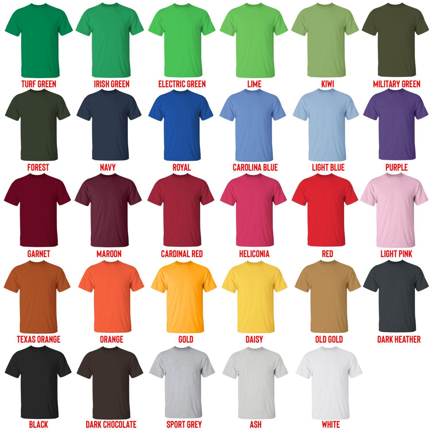 t shirt color chart - MeatCanyon UK Shop