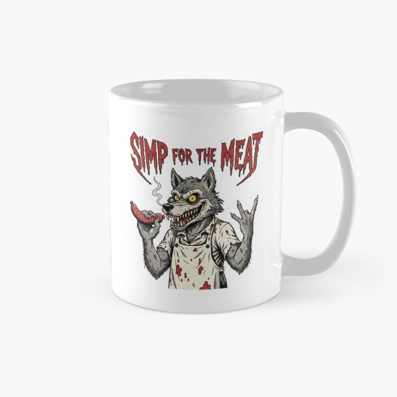 Simp Funny Horror Sticker Meatcanyon Fan Mug