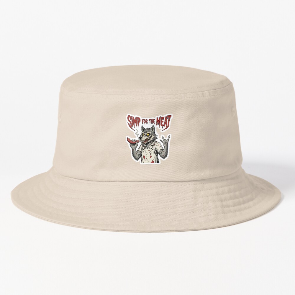 Simp Funny Horror Sticker Meatcanyon Bucket Hat