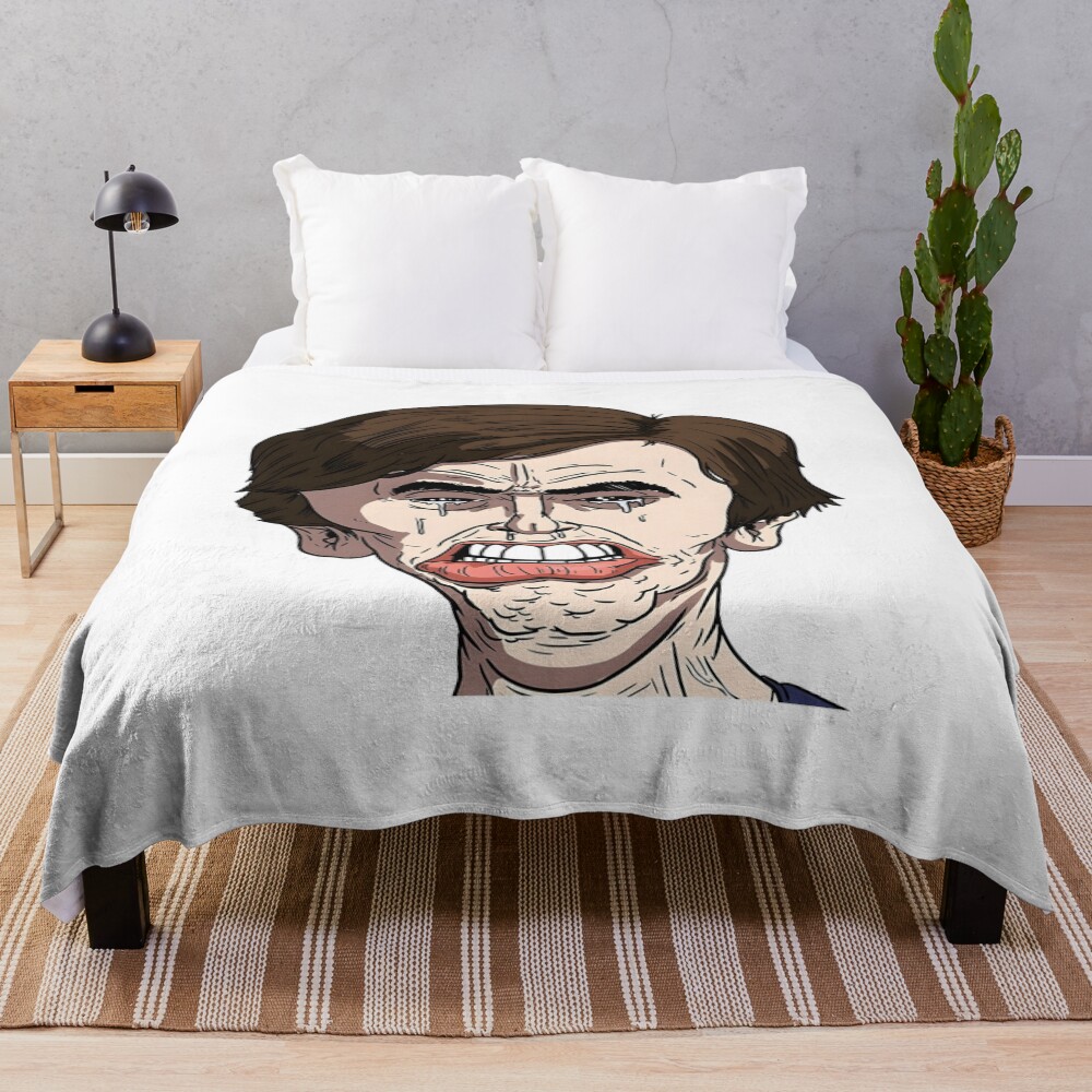 Papa Poster Cry Throw Blanket