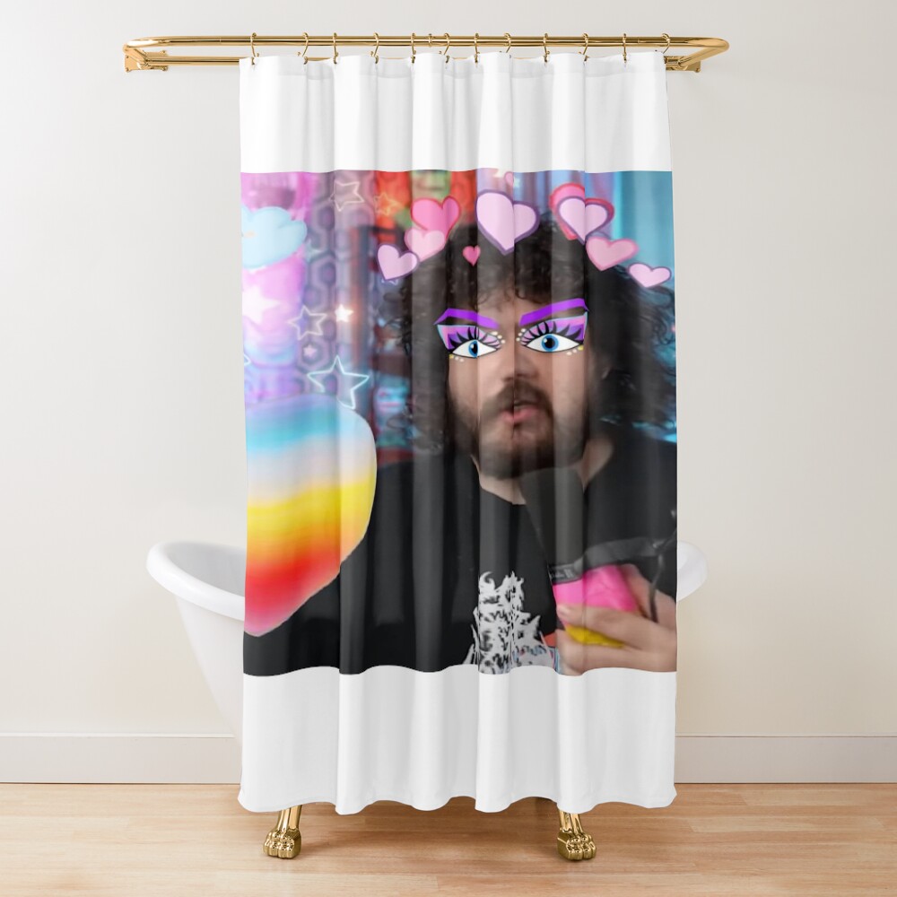 Kawaii Papa Meat Shower Curtain