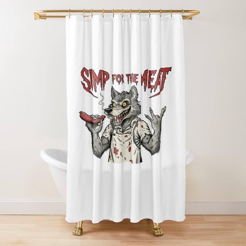 Papa Meat Nightmare Simp Funny Horror Shower Curtain