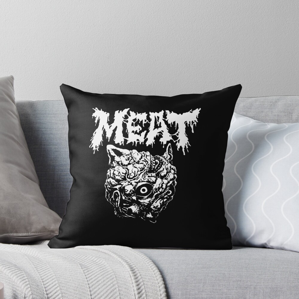 The Skull Face Design Throw Pillow